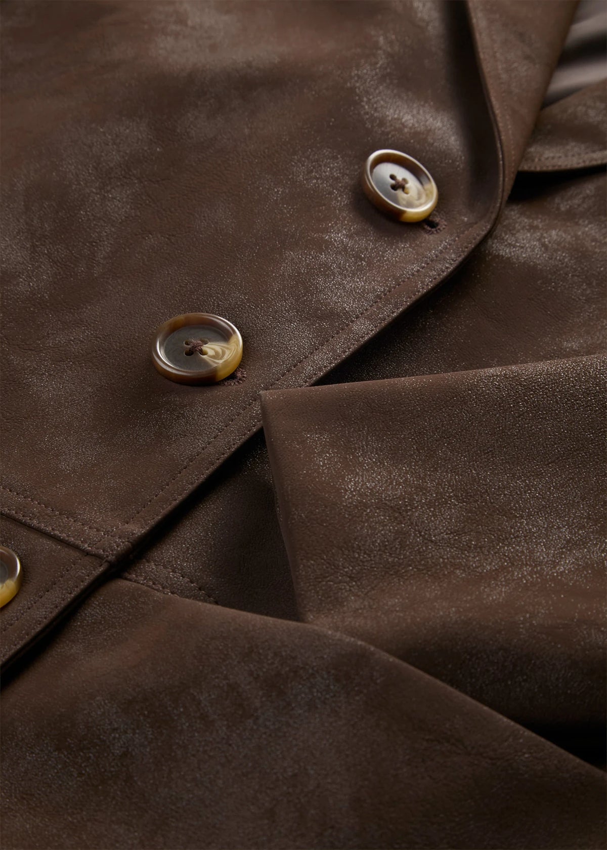 Women's Faux Suede Blazer in Dark Brown, view 2
