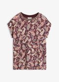 Women's Paisley Jersey Blouse in Burgundy Paisley, view 1