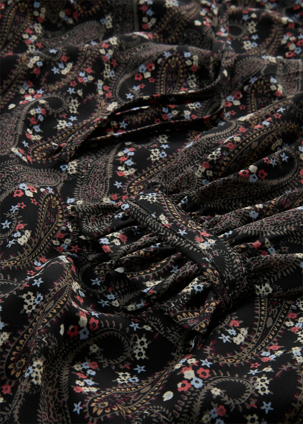 Women's Paisley Chiffon Blouse in Black Paisley, view 2