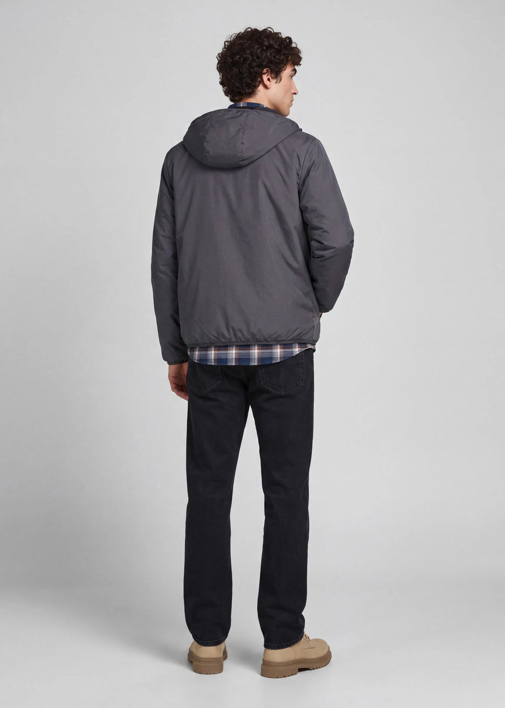 Men's JJ REBEL Winter Jacket in Asphalt, view 3
