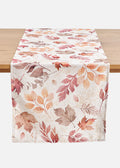 Decorative Table Runner in Brown, Dark Red and Cream, view 1