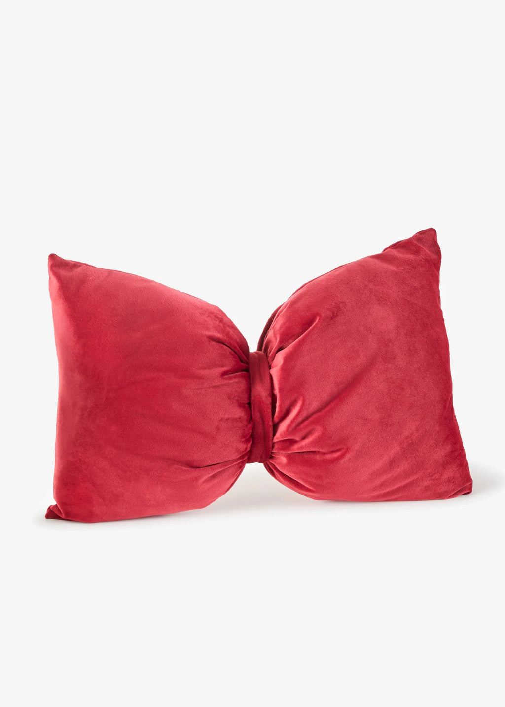 Decorative Bow Cushion in Dark Red, view 1