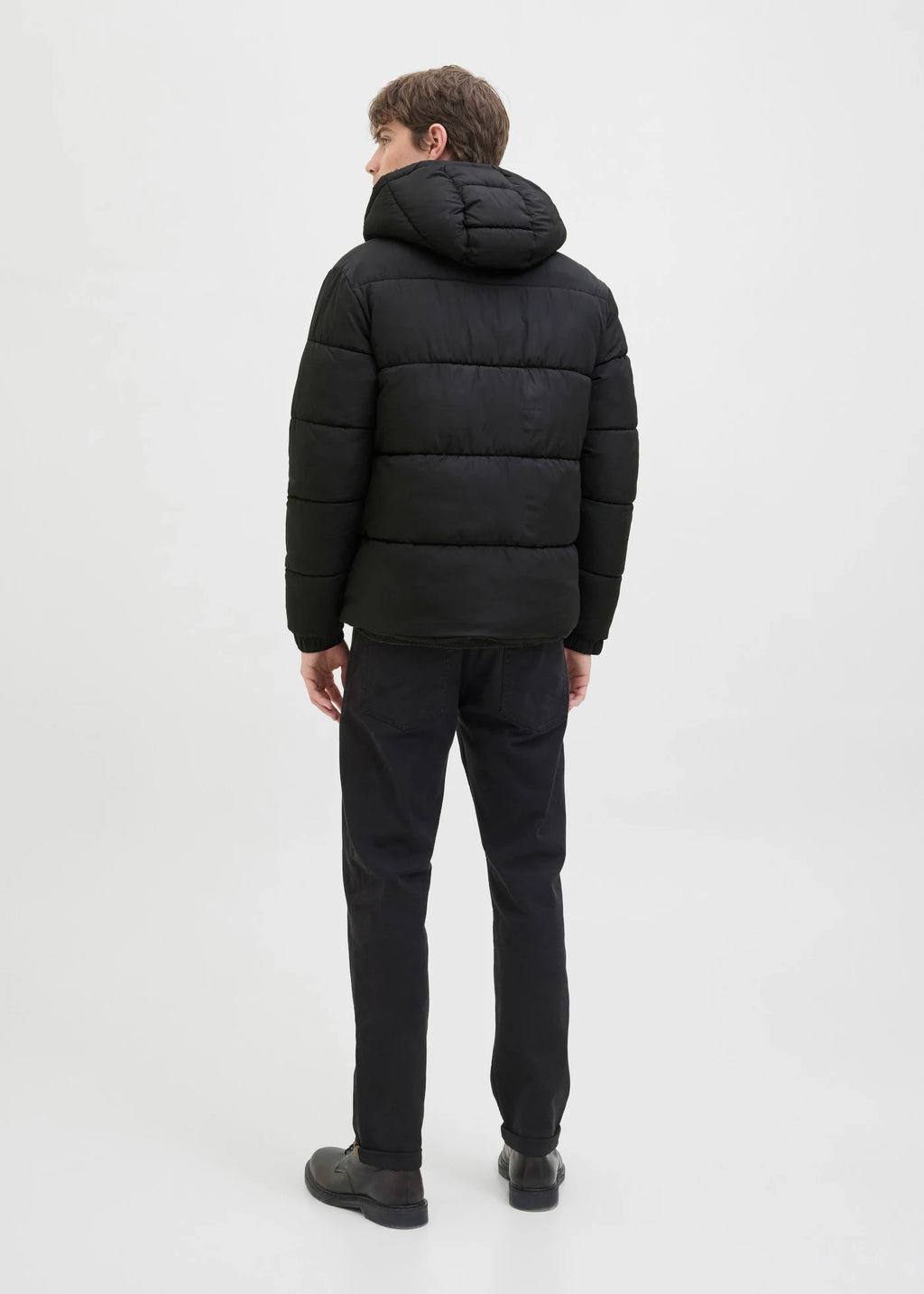 Men's JJ REBEL Puffer Jacket in Black, view 2