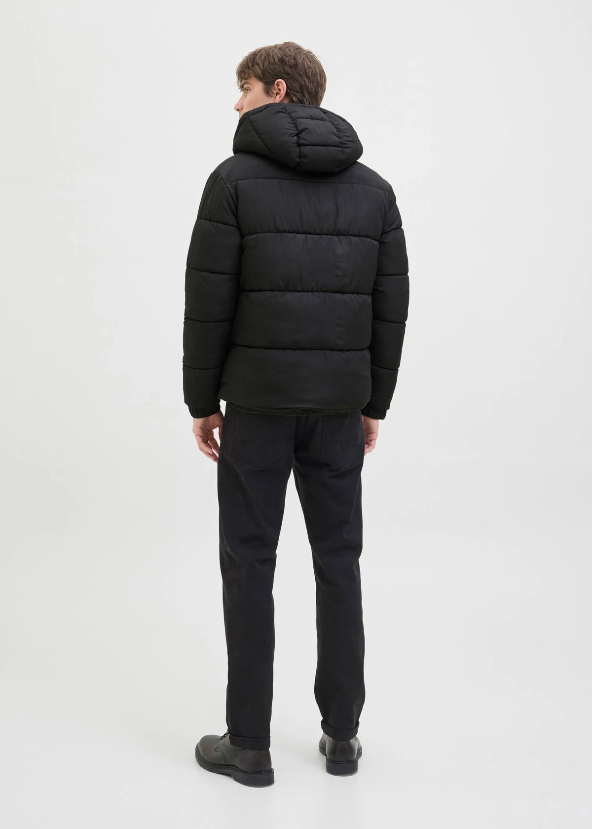 Men's JJ REBEL Puffer Jacket in Black, view 2