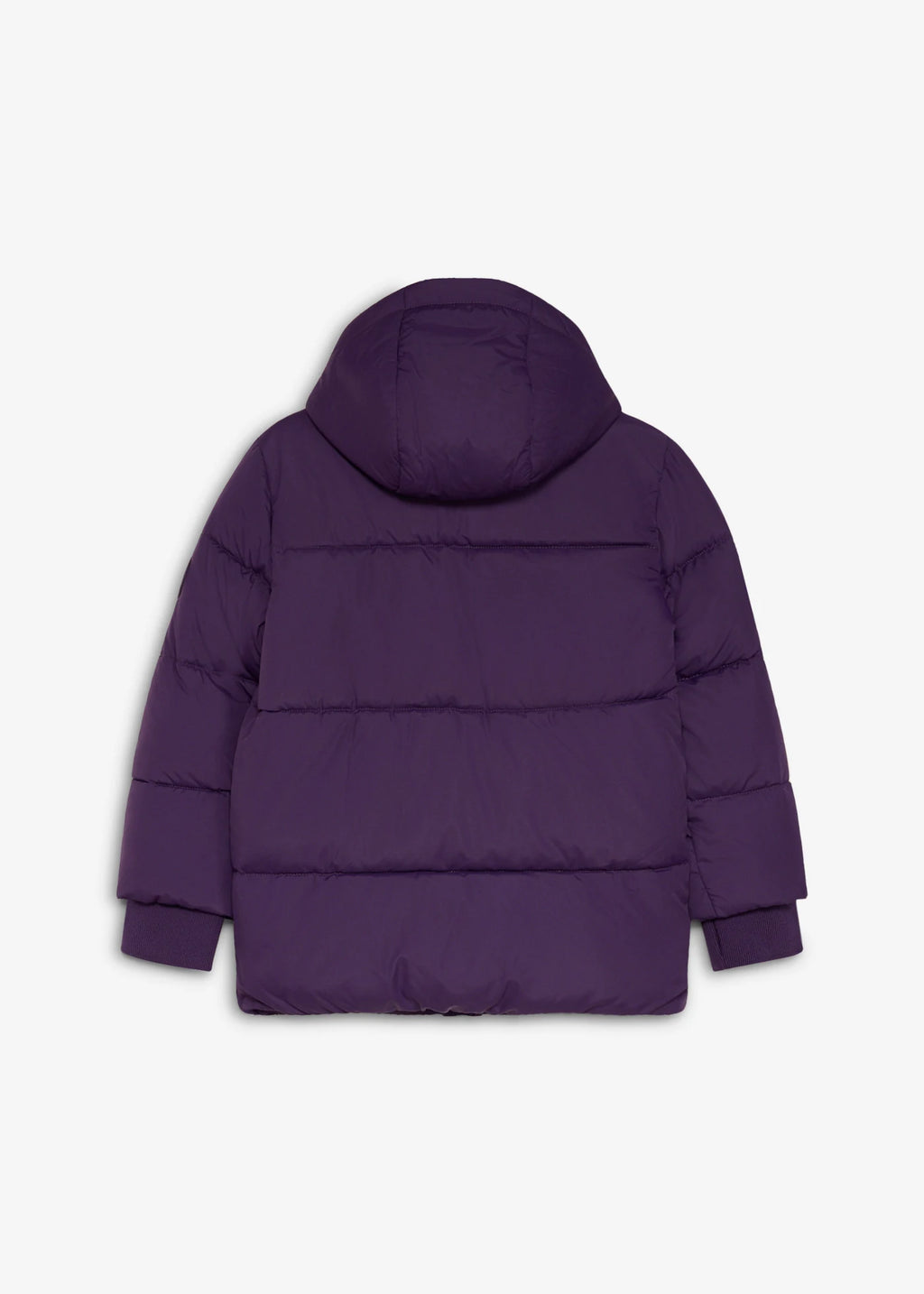 Girls' Lurchi Water-Repellent Puffer Jacket in Dark Purple, view 2