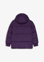 Girls' Lurchi Water-Repellent Puffer Jacket in Dark Purple, view 2