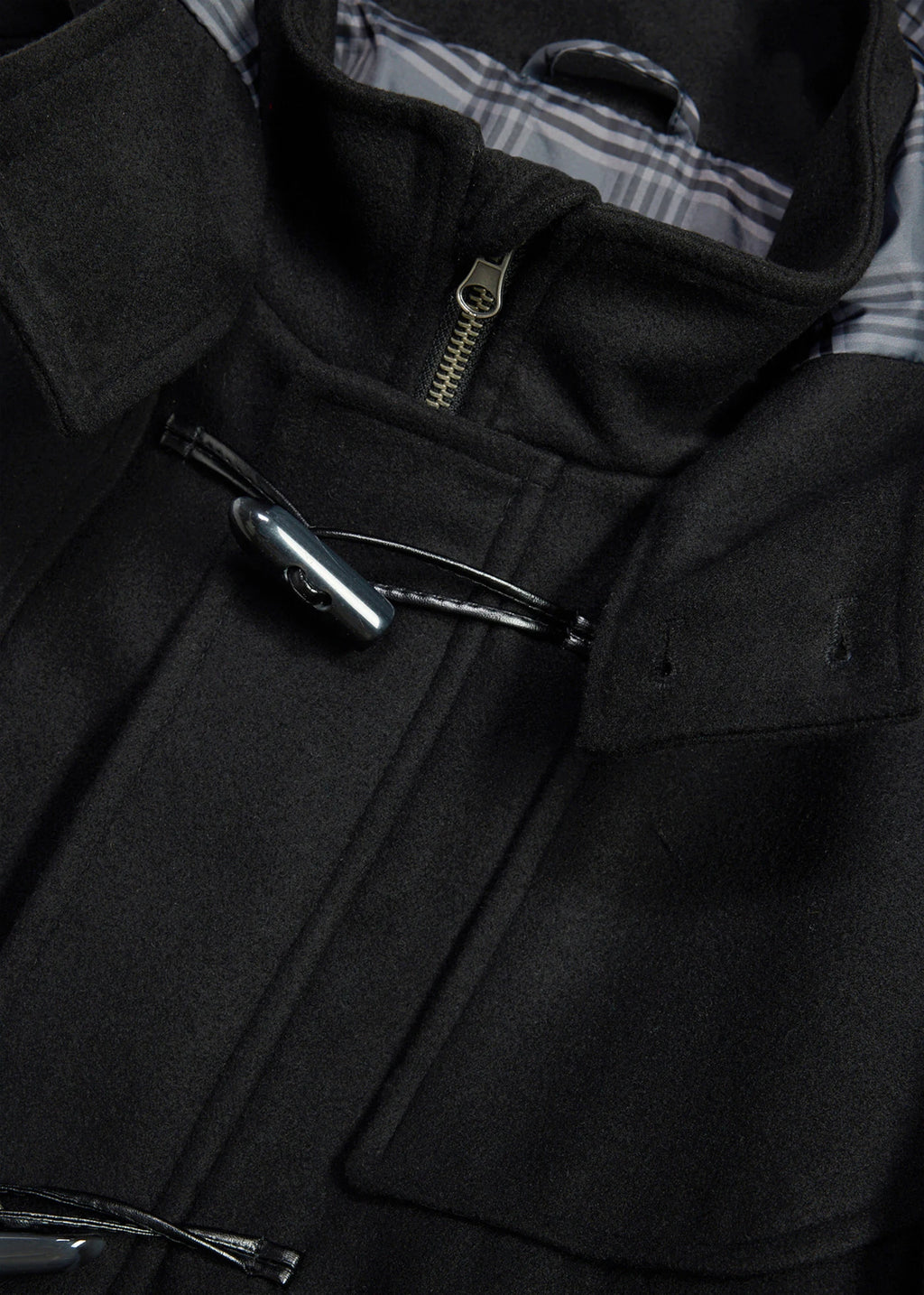 Men's Warm Winter Duffle Coat in Black, view 2