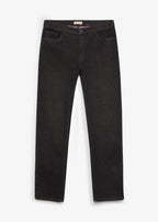 Men's Regular Fit Straight Jeans with Elastic Waist in Vintage Black, view 1