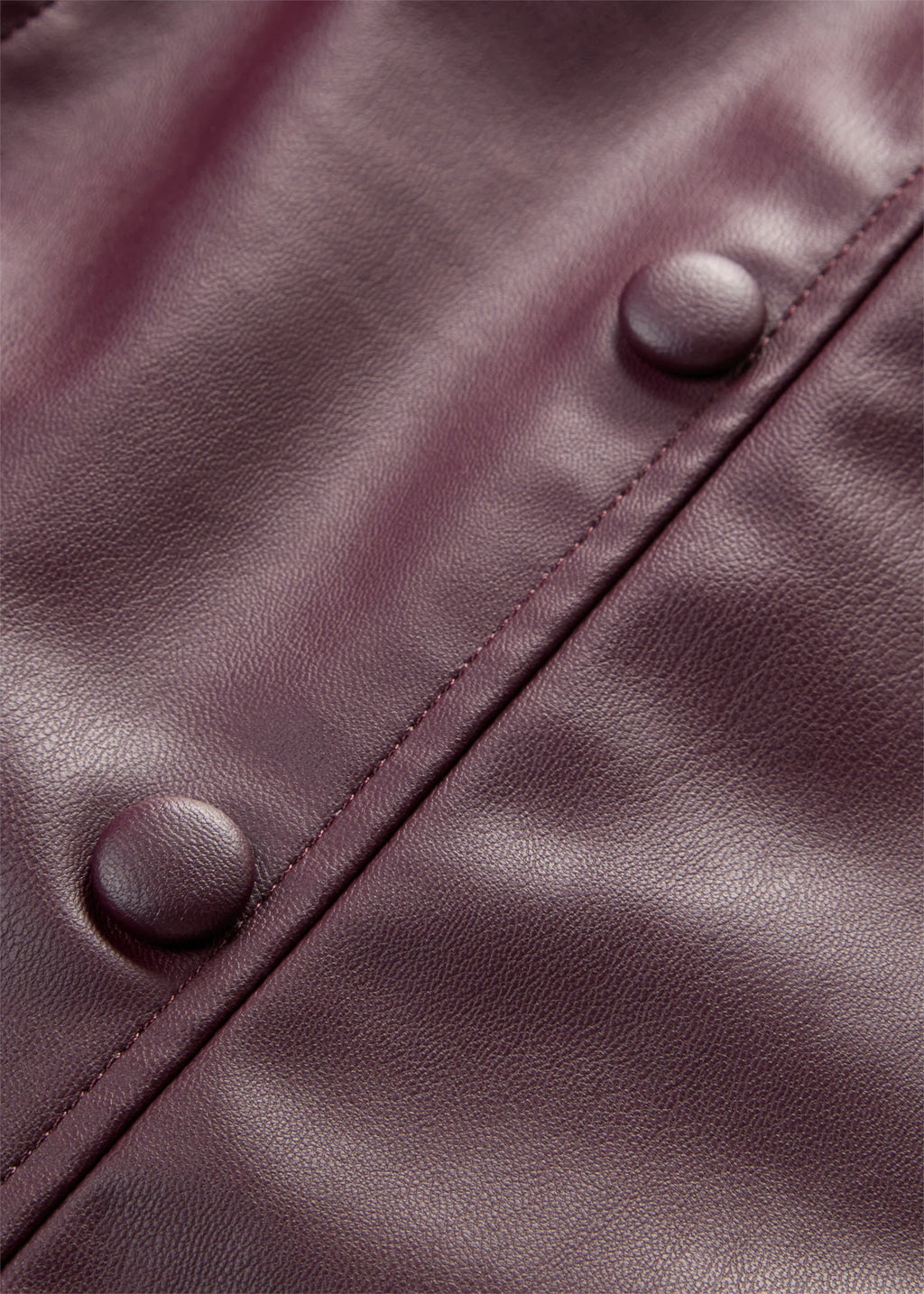 Women's Coated Mini Skirt in Burgundy, view 2