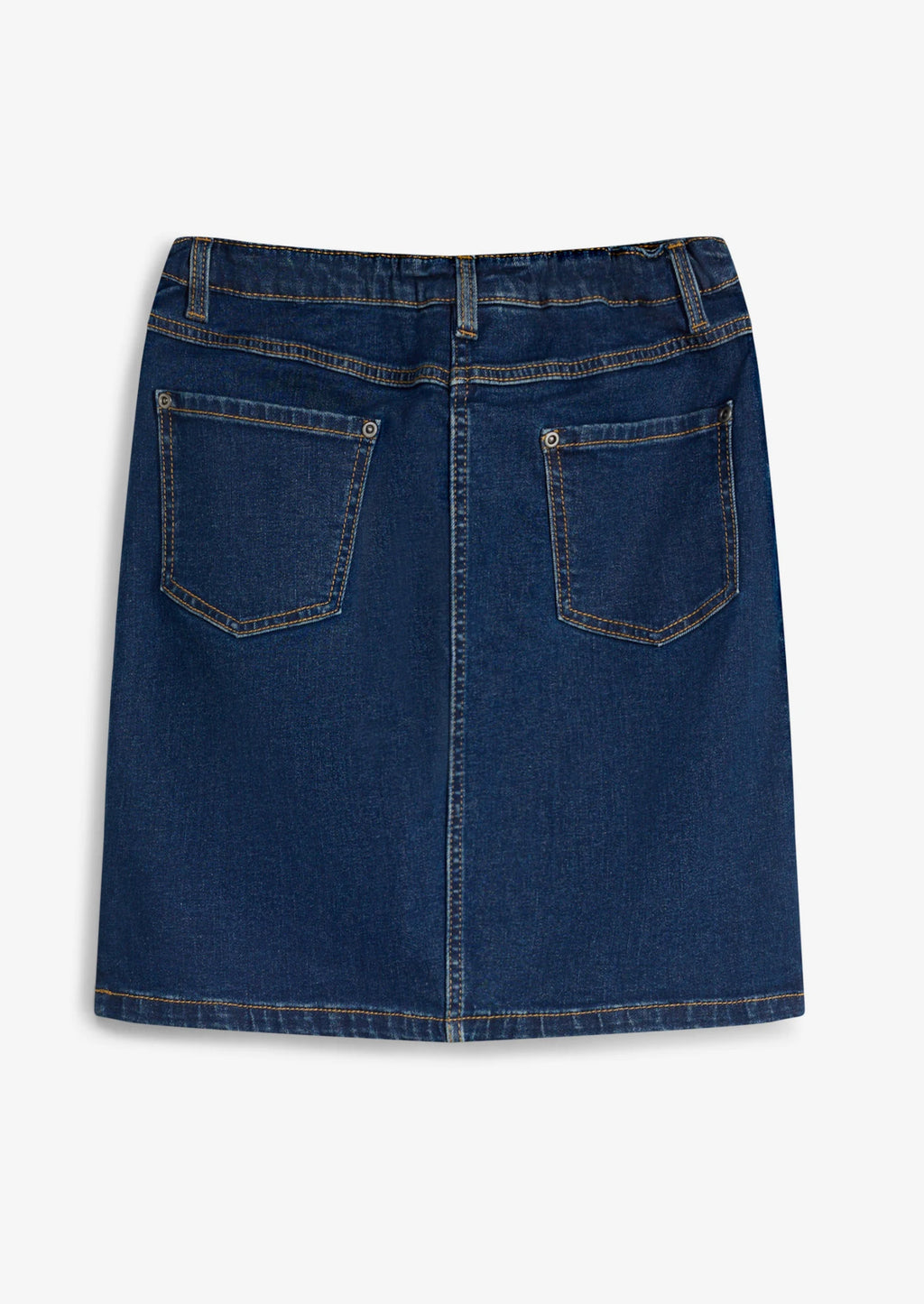 Girls' Mid Rise Stretch Denim Skirt in Blue Denim, view 2