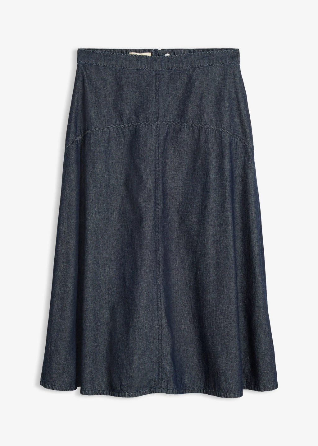 Women's Denim Skirt in Deep Blue Raw Denim, view 1