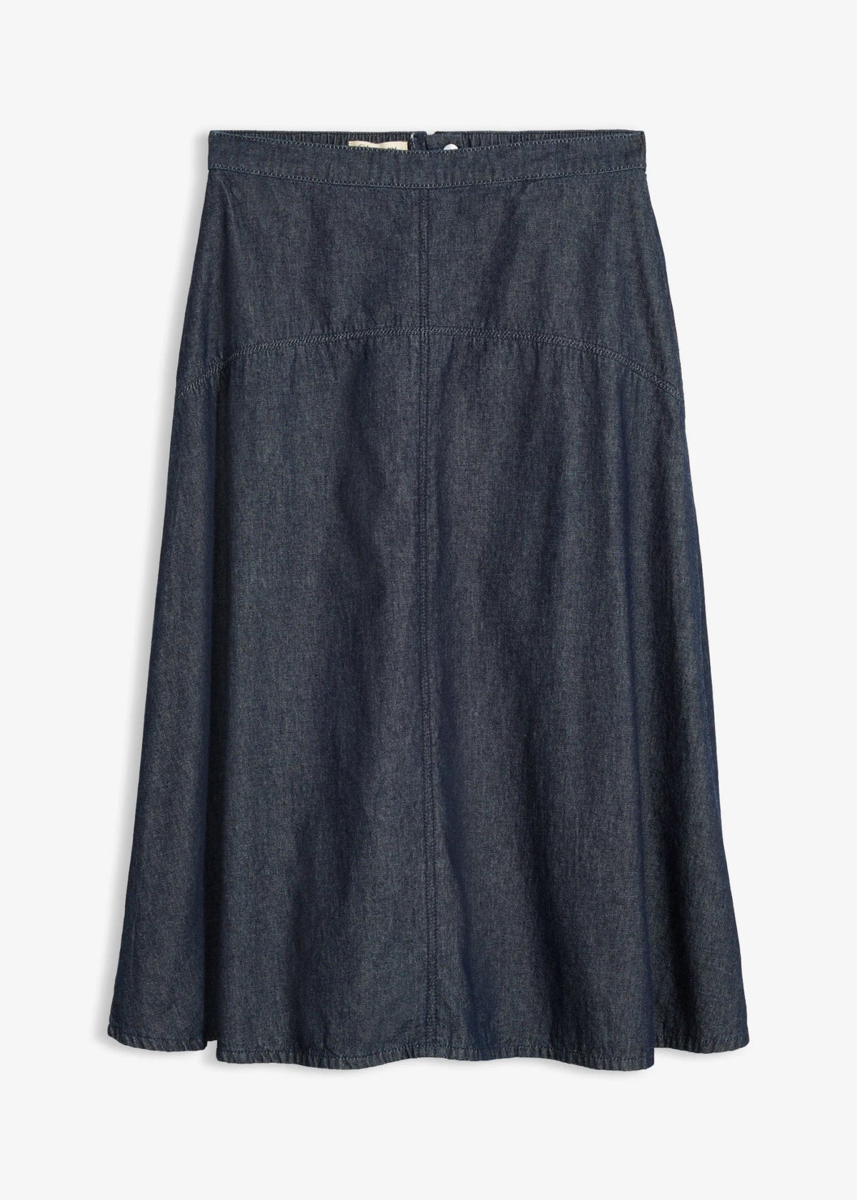 Women's Denim Skirt in Deep Blue Raw Denim, view 1