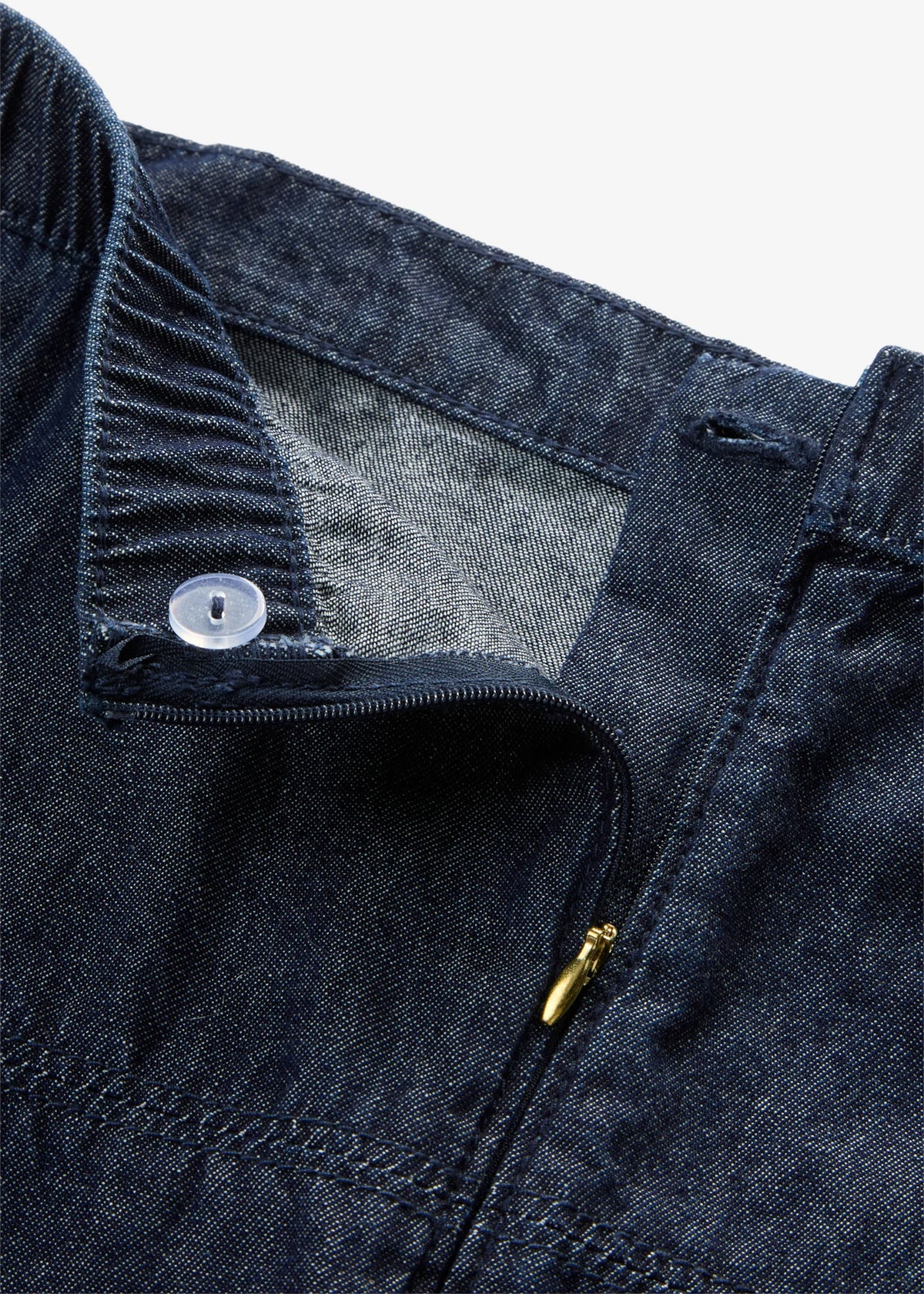 Women's Denim Skirt in Deep Blue Raw Denim, view 2