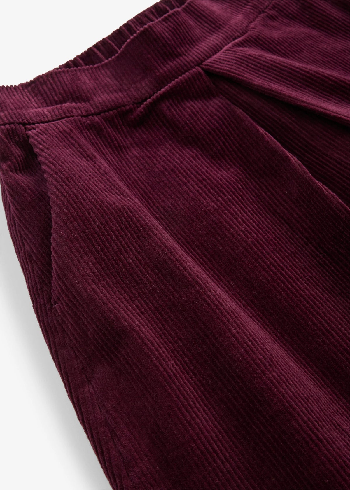 Women's Stretch Cotton Corduroy Skirt in Burgundy, view 2