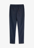 Girls' Denim-Look Leggings in Blue Denim, view 2