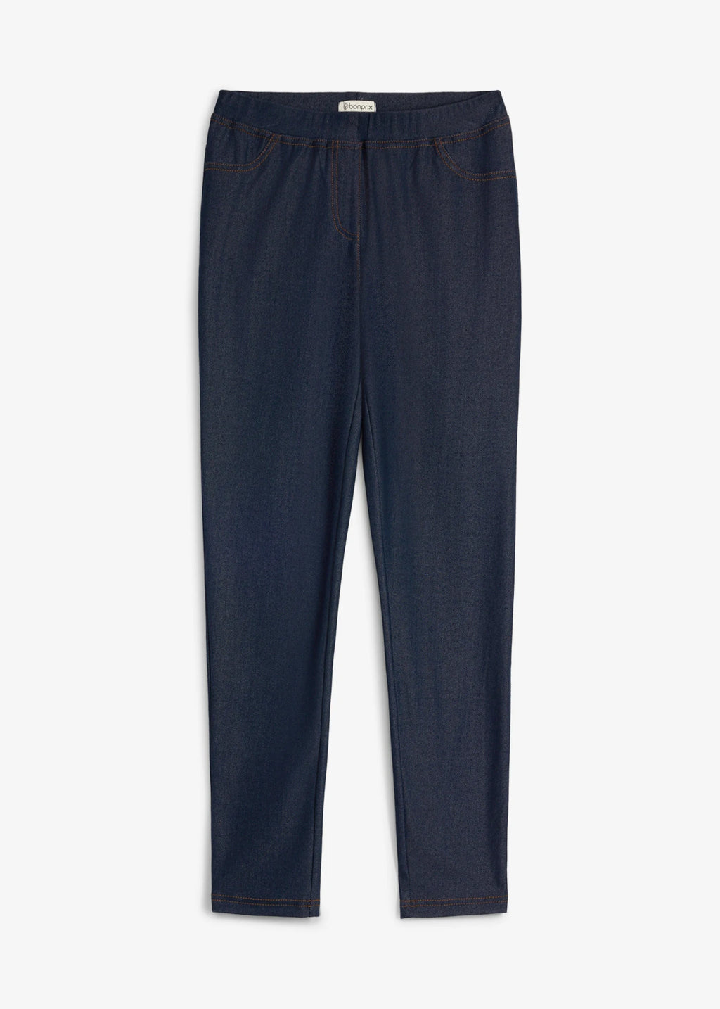 Girls' Denim-Look Leggings in Blue Denim, view 1