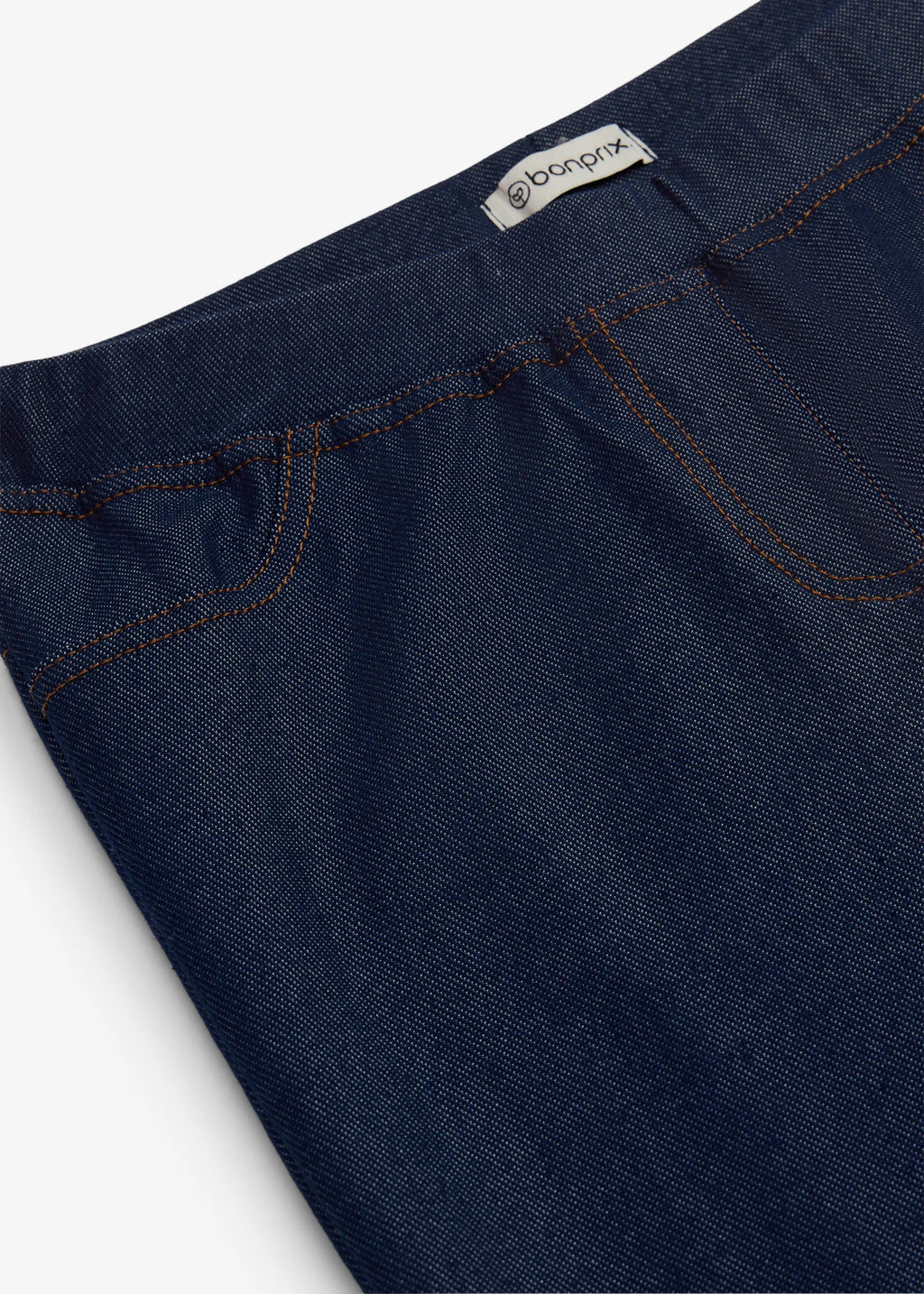 Girls' Denim-Look Leggings in Blue Denim, view 3