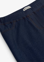 Girls' Denim-Look Leggings in Blue Denim, view 3