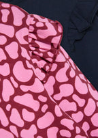 Girls' Lurchi Soft Cotton Long Sleeve Tops, Pack of 2 in Ruby Pink Print and Pink, view 3