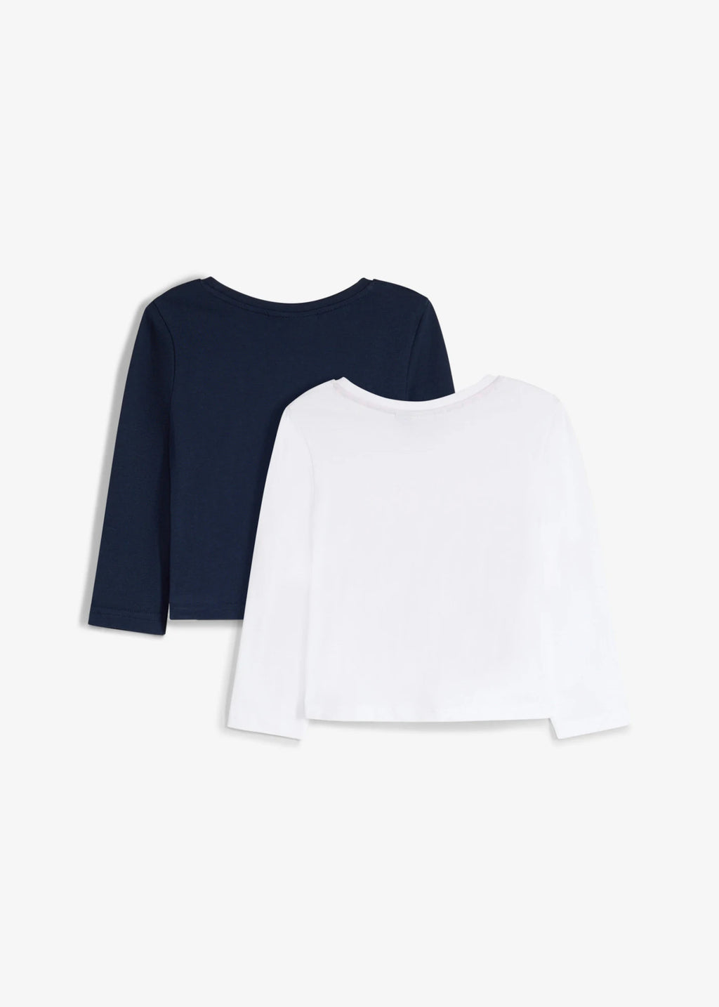 Girls' Lurchi Soft Cotton Long Sleeve Tops, Pack of 2 in Dark Blue and White Print, view 2