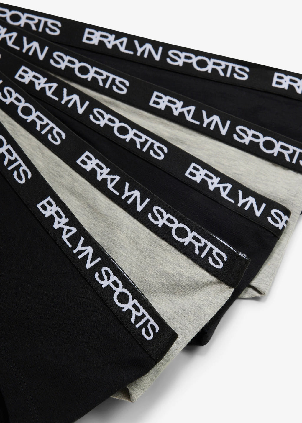 Girls' Soft Cotton Briefs, Pack of 5 in Light Heather Gray and Black, view 3