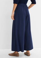 Women's Elastic Waist Pants in Dark Blue, view 4