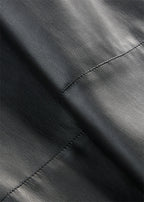 Women's Coated Barrel Pants in Black, view 2