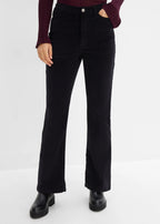 Women's Stretch Corduroy Bootcut Pants in Black, view 3