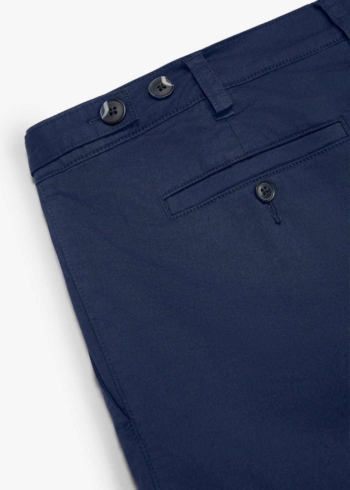 Men's Warm-Lined Straight Chinos with Adjustable Waist in Dark Blue and Muted Blue, view 2