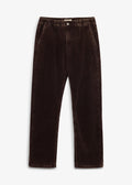 Men's Classic Fit Straight Corduroy Pants in Brown and Dark Brown, view 1