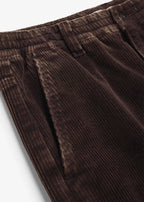 Men's Classic Fit Straight Corduroy Pants in Brown and Dark Brown, view 2
