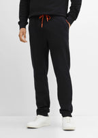 Men's Pure Cotton Joggers in Black, view 3