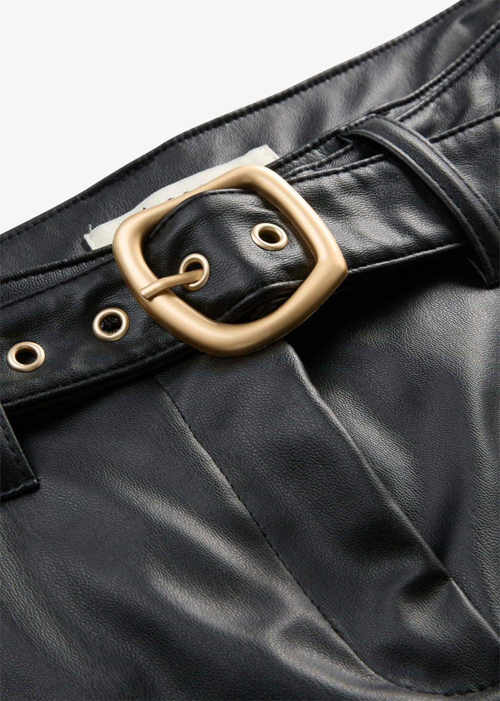 Women's Coated Pants in Black, view 2