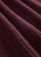 Women's Puff Sleeve Sweater in Heather Burgundy, view 2