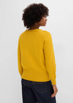 Women's Batwing Sleeve Sweater in Golden Ochre, view 4
