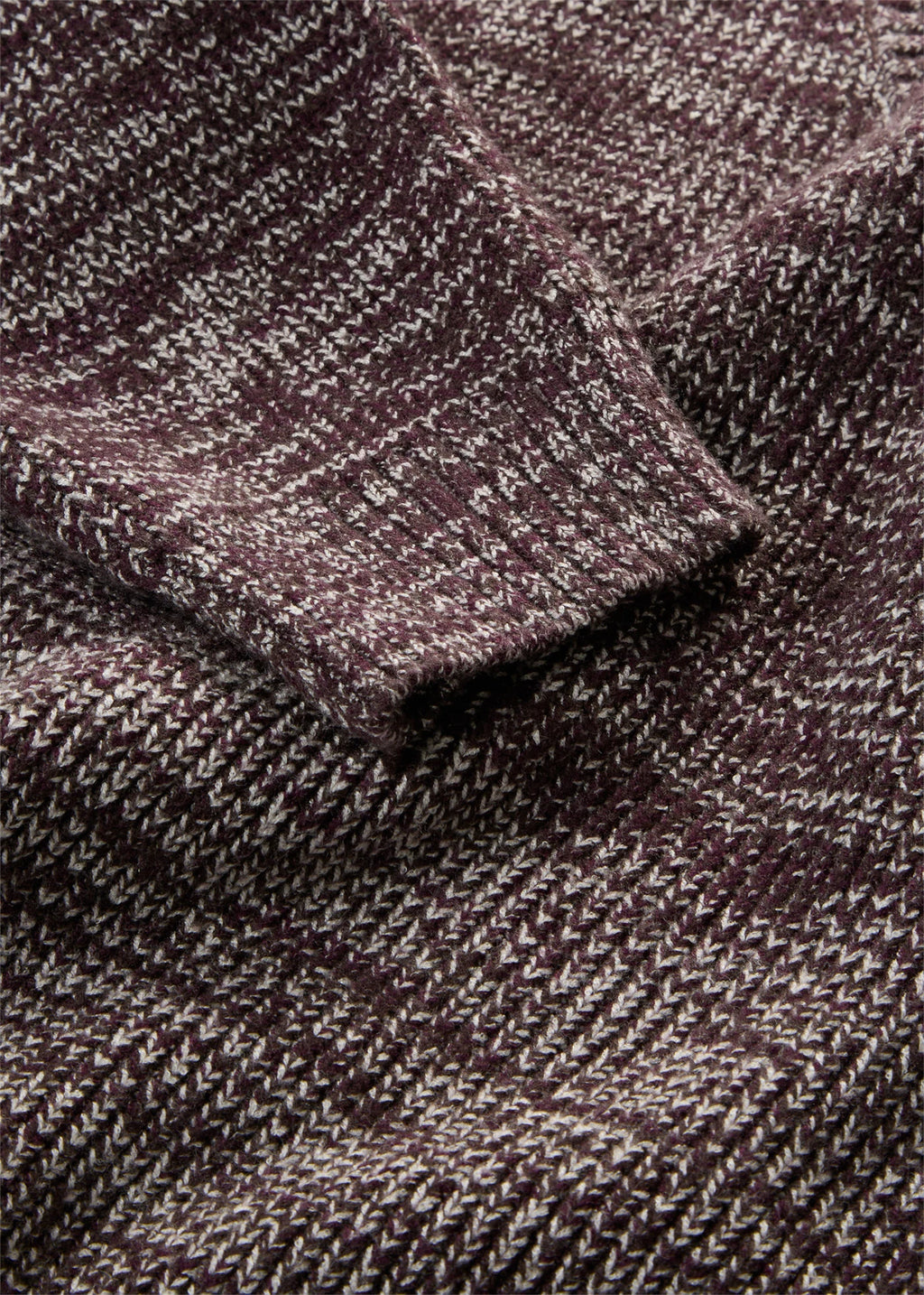 Women's Soft Sweater in Heather Brown, Burgundy and Beige, view 2