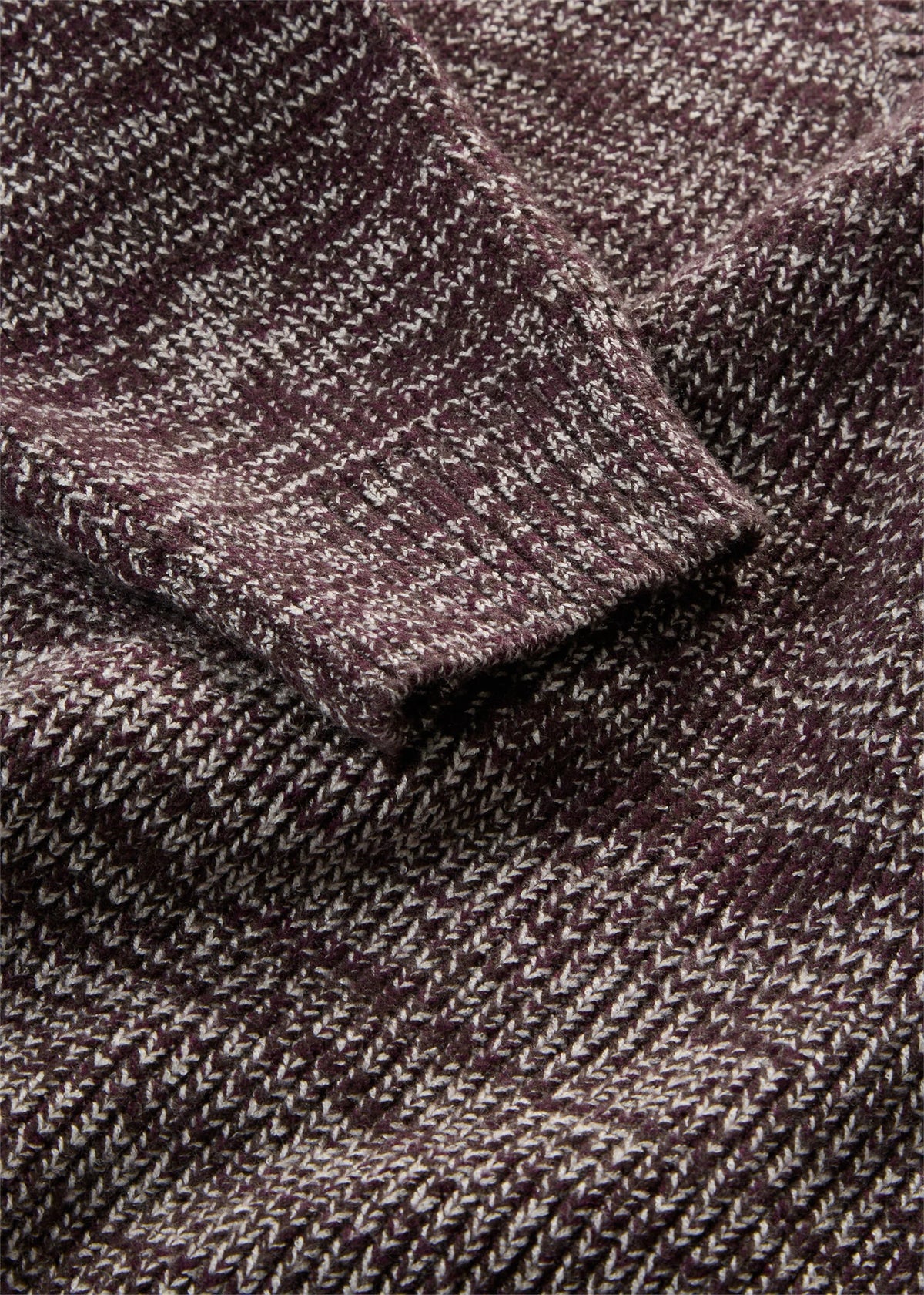 Women's Soft Sweater in Heather Brown, Burgundy and Beige, view 2