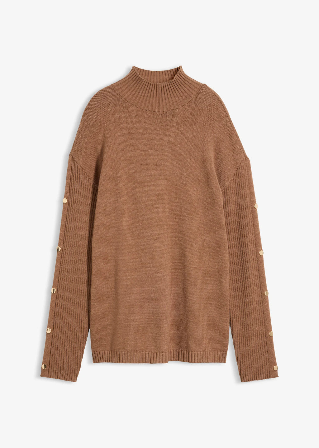 Women's Fine Knit Sweater in Natural Brown, view 1