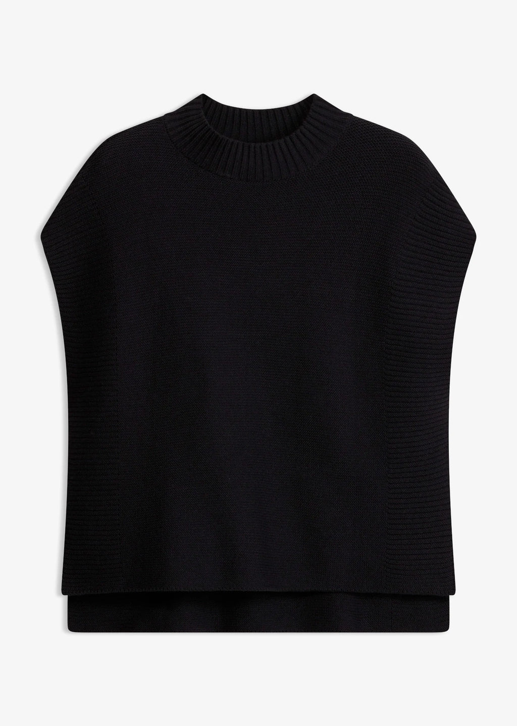 Women's Sleeveless Sweater in Black, view 1