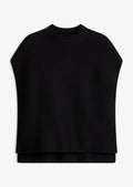 Women's Sleeveless Sweater in Black, view 1