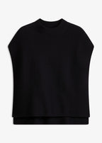 Women's Sleeveless Sweater in Black, view 1