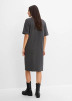 Women's Jersey Dress in Heather Anthracite, view 4