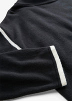 Women's Cotton Blend Knit Dress in Black, view 2