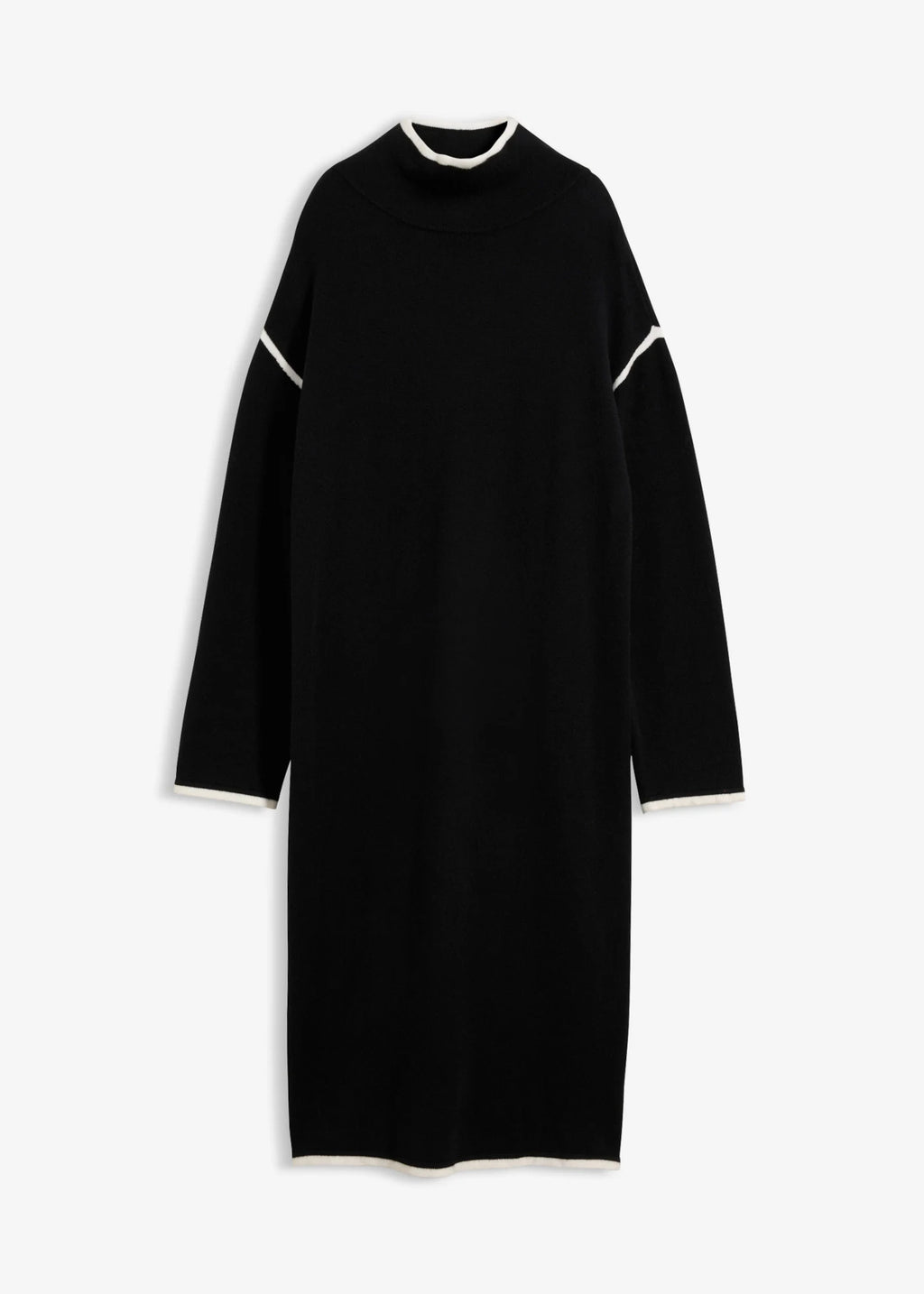 Women's Cotton Blend Knit Dress in Black, view 1