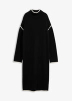 Women's Cotton Blend Knit Dress in Black, view 1