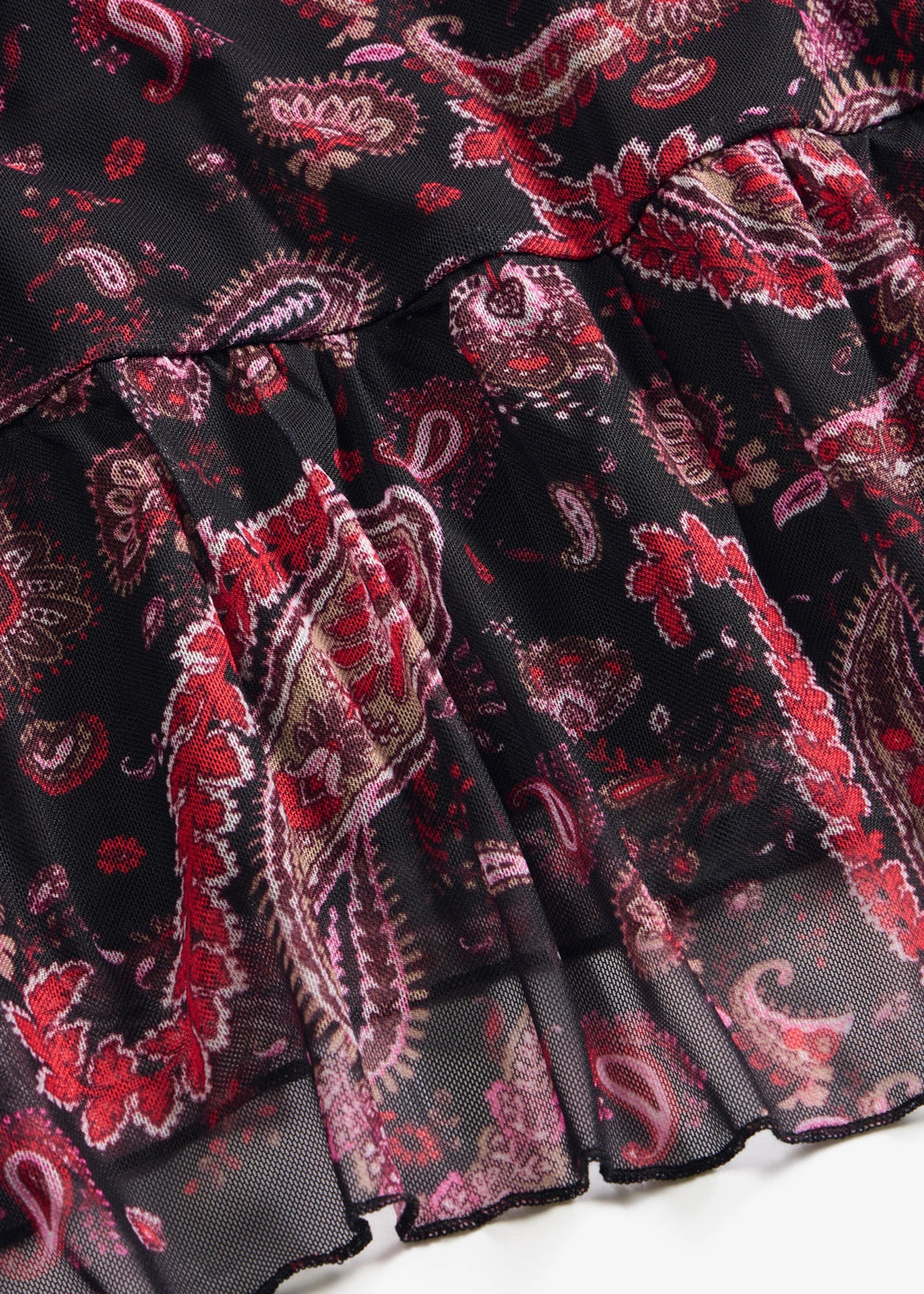 Women's Soft Mesh Dress in Black Paisley, view 2