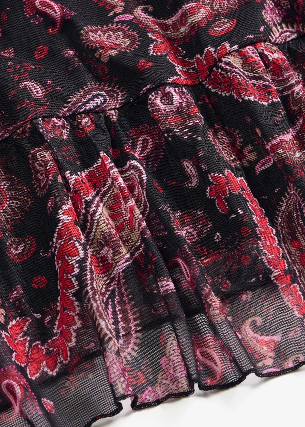Women's Soft Mesh Dress in Black Paisley, view 2