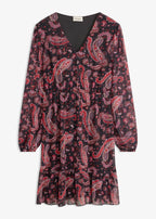 Women's Soft Mesh Dress in Black Paisley, view 1