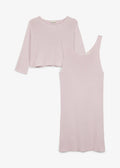 Girls' Knitted Dress and Sweater, 2-Piece Set in Heather Smoky Mauve, view 1