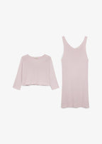 Girls' Knitted Dress and Sweater, 2-Piece Set in Heather Smoky Mauve, view 4